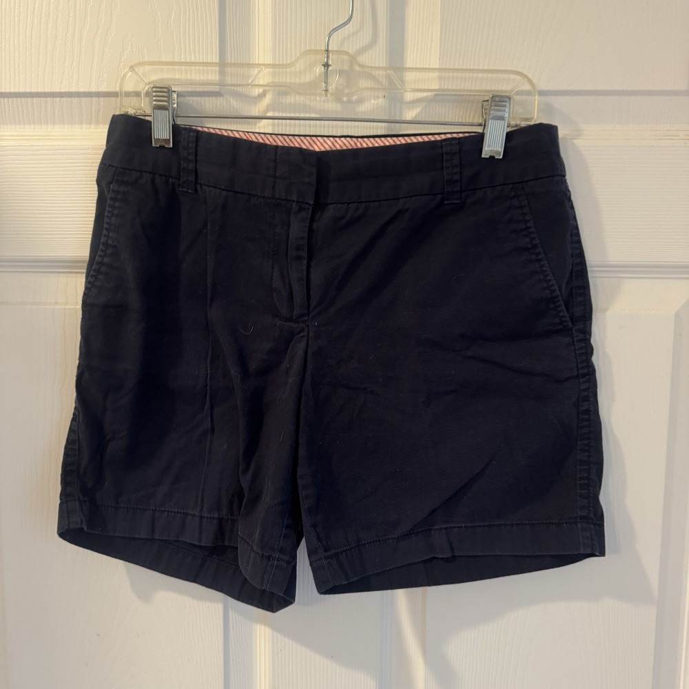 J CREW Broken-in Chino Women's Shorts Pockets Color Navy Blue Size‎ 4
